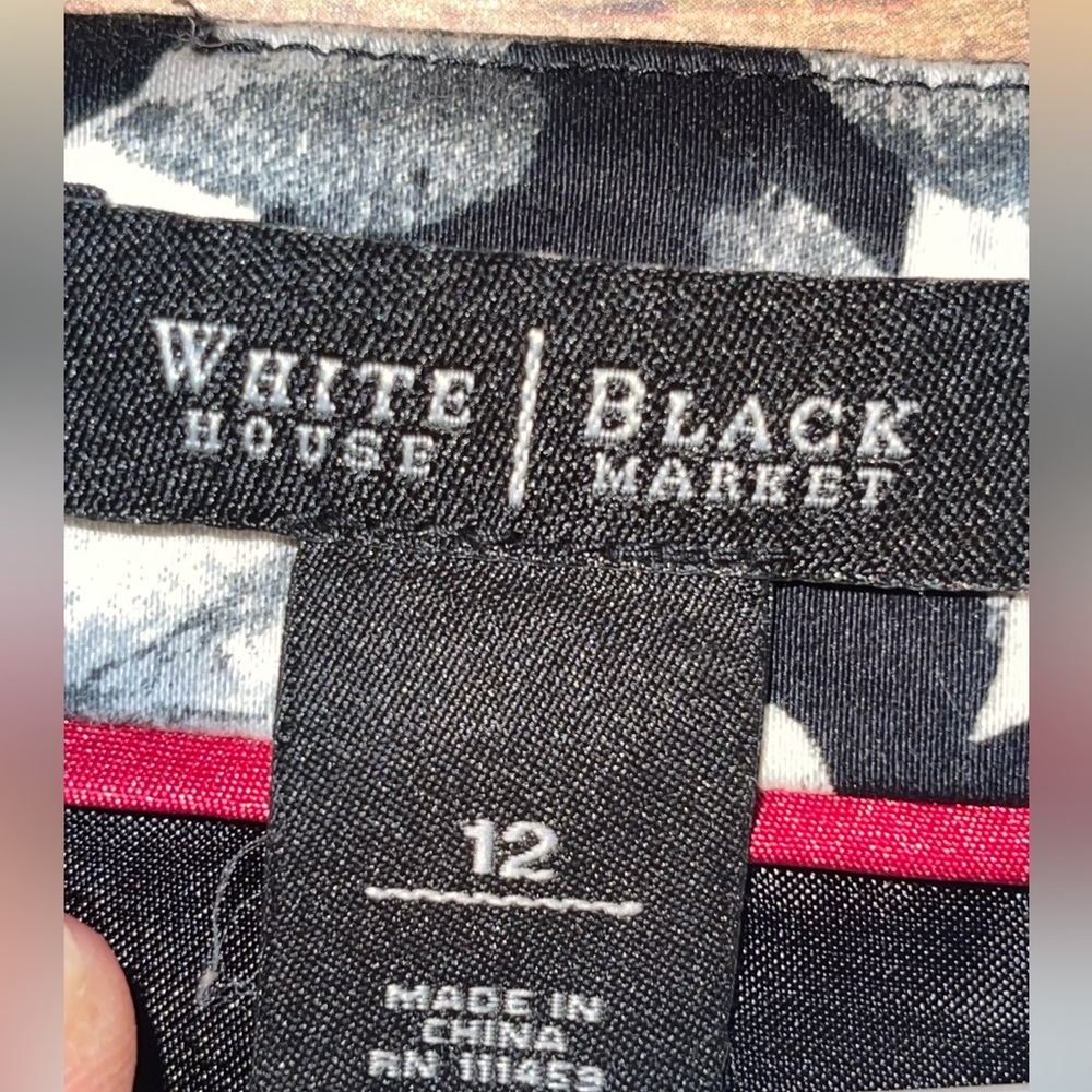 Floral Black and White Dress-Size 12 - Picture 7 of 10
